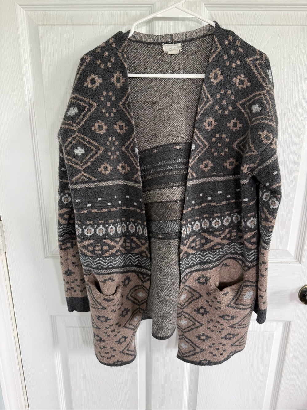 Caslon Nordstrom M Aztec Southwestern Cardigan Wool Blend Boho Western Fall Soft